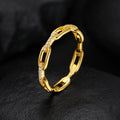 Fashion VVS D Moissanite Crystal Ring for Women Men 18K Gold Plated 925 Sterling Silver Ring Jewelry Hip Hop Style Ring