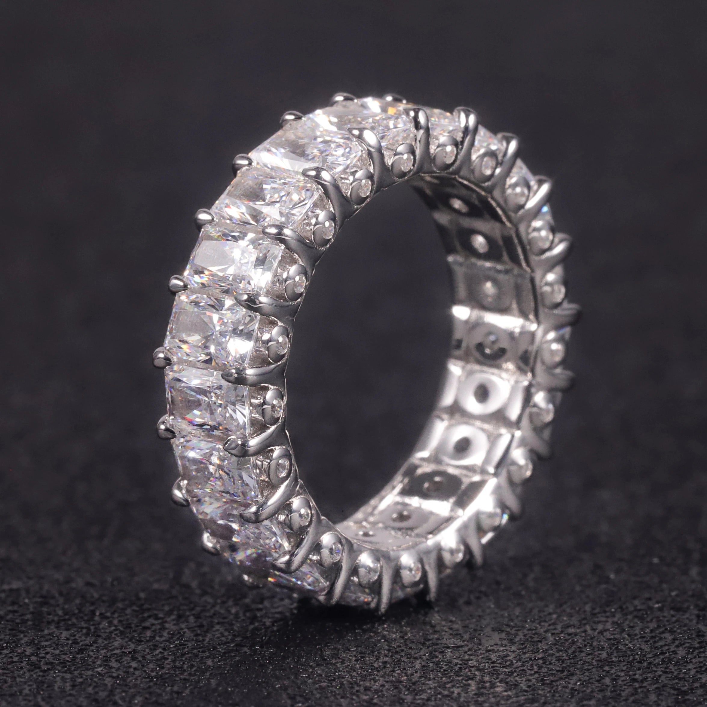 OL1422 High End Jewelry Factory Wholesale Solid White Gold Custom Women Men Designs Moissanite Diamond Gold Eternity Band
