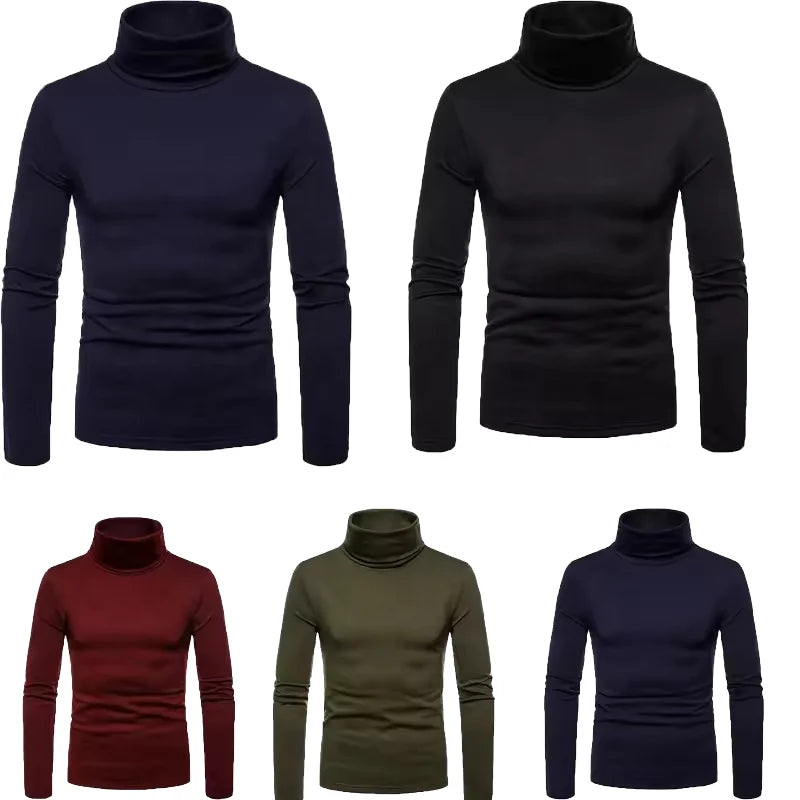 Custom Men's Turtleneck Sweater High Top Pullover with Full Sleeves Casual Bodysuit for Winter Hot Sale-OEM Design for Boys