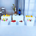 Pack of 7 Wedding Party Table Riser for Food Buffet Set Nesting Dessert Riser Cube White Acrylic Food Risers