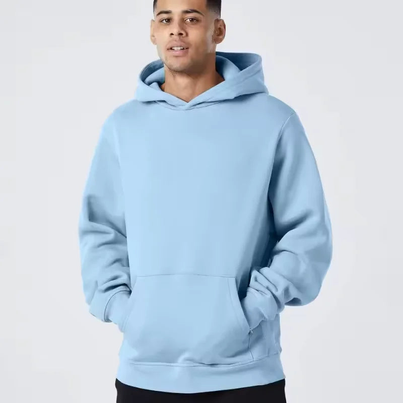 500 Gsm Thick Blank Pullover Hoodie Custom Logo Drop Shoulder Men Sweatshirt French Terry Heavyweight Oversized Cropped Hoodie