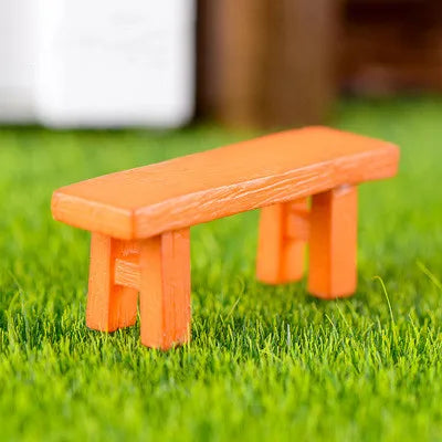 Factory Direct Sale Durable Home Ornaments Micro Landscape Decorations Knick-knacks Resin Material Small Chair Stool