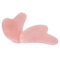 DIY 3D Love Heart Shape Rose Quartz Guasha Real Stone Gua Sha Board