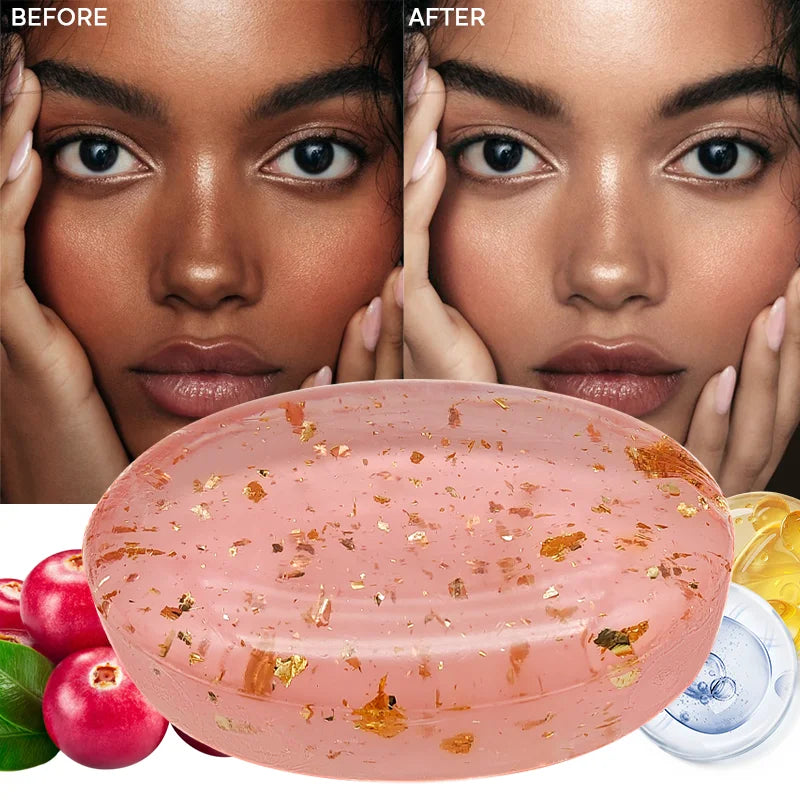 OEM Custom Logo Organic Vitamin C Skin Whitening Exfoliating Skin Care Face and Body 24k Glod Handmade Soap for Black Skin MegaBDM