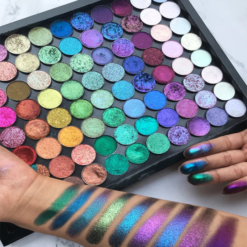 Custom Palette Matte Shimmer Duochrome Multi Chrome Individual Makeup Eyeshadow Palette with Private Label