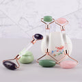 HZ Cheap Factory Price Facial Massager Straight Rod Glass Handle Rose Quartz Roller Amethyst Green Jade With Logo Customization