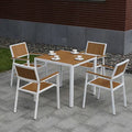 Guangzhou Mingmeng Outdoor Furniture Plastic Wood Chair and Table Hot Sale Outdoor Furniture Sillas Exterior