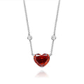 New Arriving romantic 10*12mm Ice cut aquamarine blue love heart pendant high carbon diamond zirconia 925 silver necklace