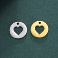 5pcs/Pack Wholesale Hollowed Heart Romantic Pendants for Jewelry Making Stainless Steel Tiny Charms Necklaces Diy Accessories