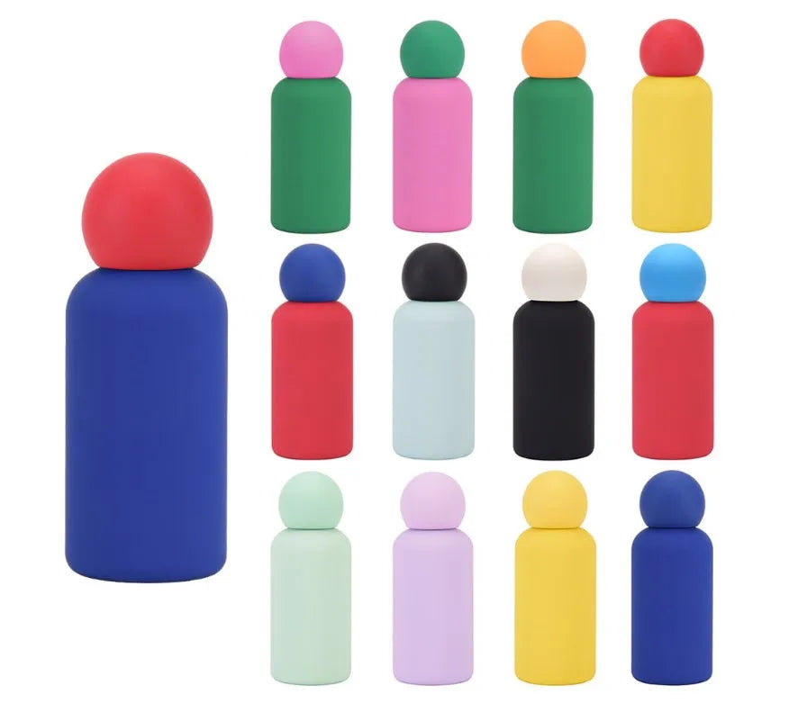 Customize Logo  350ml Colorful  Portable Water Bottles Double Wall Stainless Steel Insulted Bottles