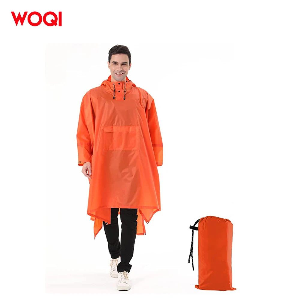 WOQI Wholesale Sturdy Breathable Rain Ponchos Lightweight Waterproof High-Grade Pocket Raincoat