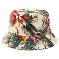 Fashion Outdoor Travel Beach Fisherman Sun Hat Summer Reversible Full Flower Printed Bucket Hat