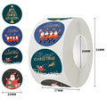 Custom 1 Inch Silicone Self Sticker Rolls 500 PCS/Roll PE Kids Stickers Christmas Gift Box Packaging Decoration Bag Sealing MegaBDM