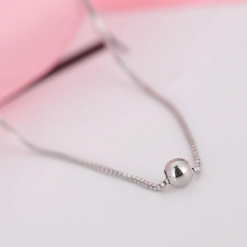 Rinhoo Simple Personalized Necklace Ball Box Clavicle Chain Pendant Necklace for Women Jewelry
