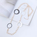 Personality Round Alloy Charm  Body Chain Minimal Multi Tassel Geometric Waist Chain Necklace for Women