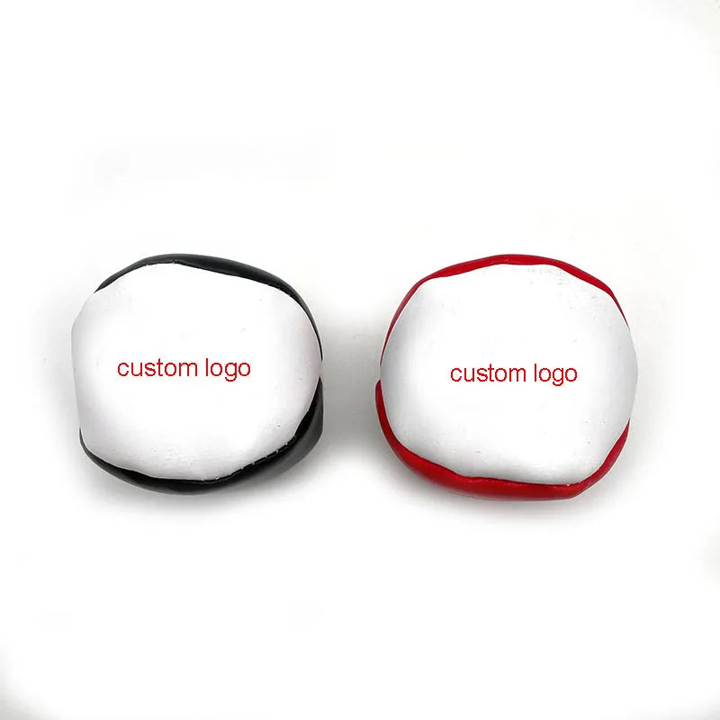 Custom logo CE Certification 4 Panels Pvc Hacky Sack Ball Footbag Bean Bag  Juggling Ball Kick Throw Ball for Kids