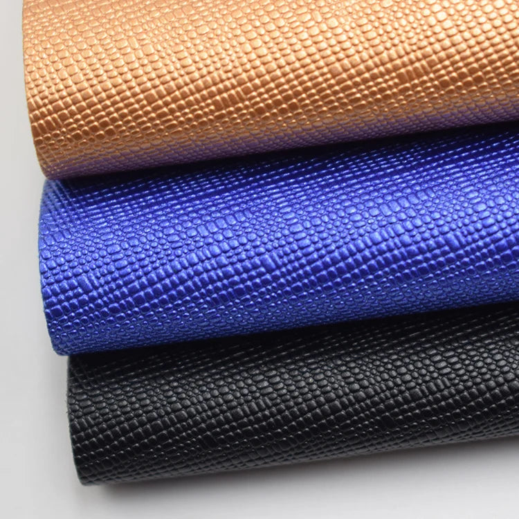 Saffiano Pattern Packing Pattern Blue Pu  Leather for Luxury Box case