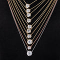 Starsgem Elegant Fine Jewelry 0.5CT 1.0CT IGI White Color Round Brilliant Cut Lab Grown Diamonds Necklaces for Women