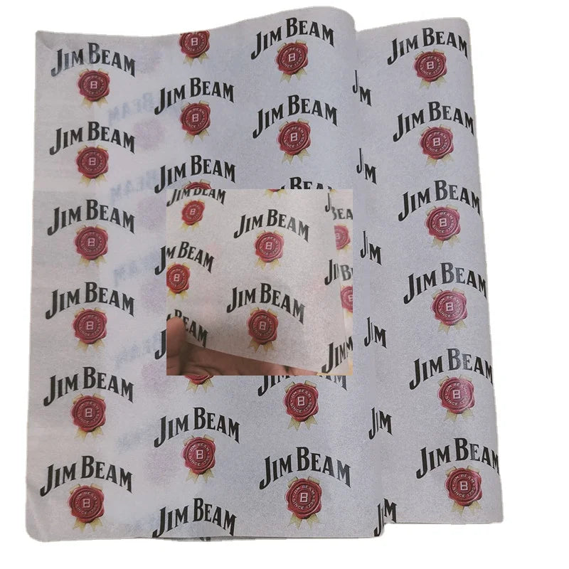 Branded Custom Parchment Paper Grease Proof Silicone Coated Non-Stick Double Sided Logo Printing Heat Resistant Food Sugar
