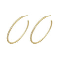 Professional Customized 9k Real Gold CZ Hoop Earrings Simple Big Tend Hoop Zircon Wedding Party Gift for Women Trendy Style
