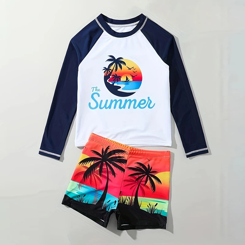 Original Designer Assorted Brandnew 2 Piece Sets Boy Girl Bikini Kids Swimsuit New Summer Fashion for Children