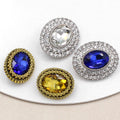 RB054 Wholesale Flatback Rhinestone Button Diy Rhinestone Flatback Button for Hair Flower Wedding Embellishment