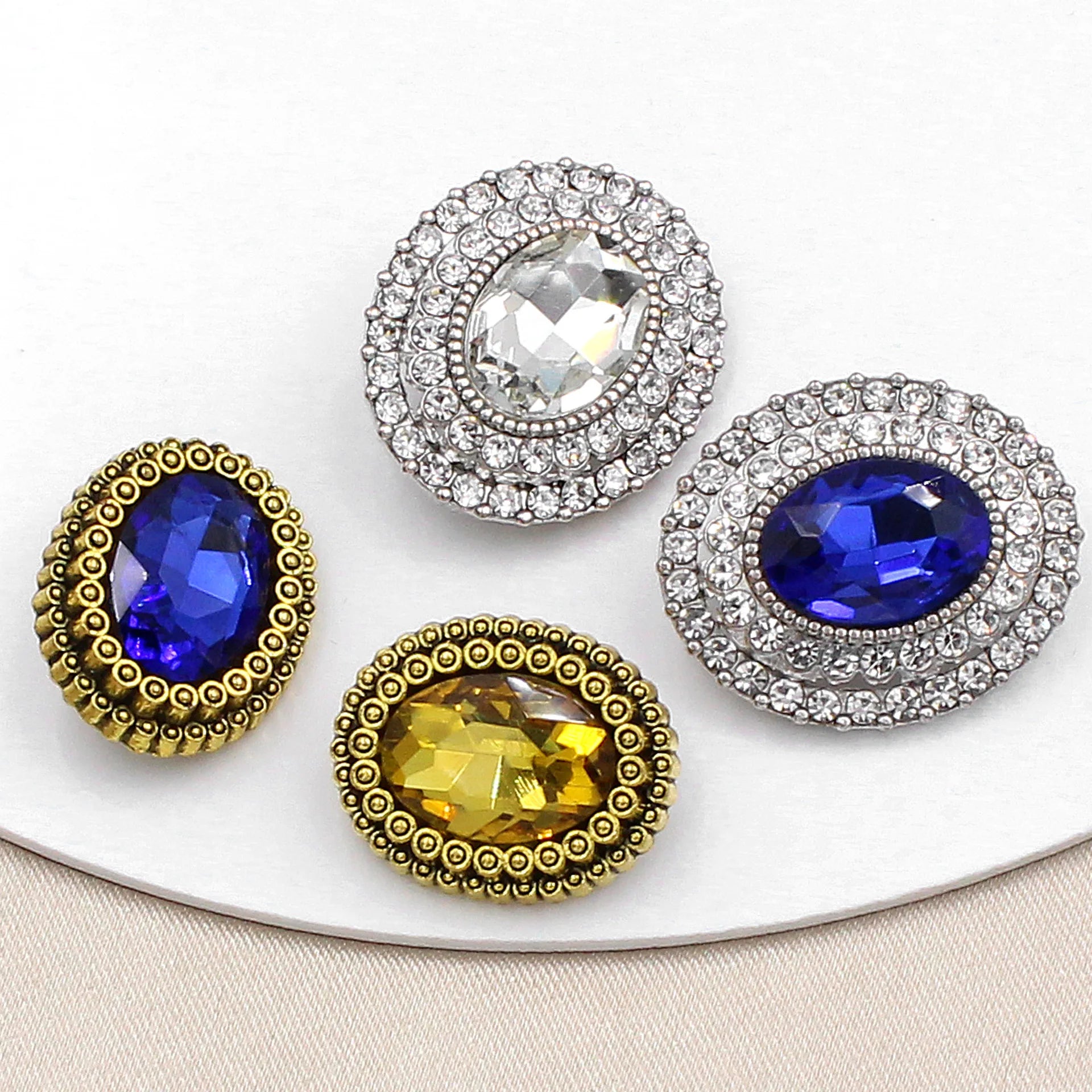 RB054 Wholesale Flatback Rhinestone Button Diy Rhinestone Flatback Button for Hair Flower Wedding Embellishment