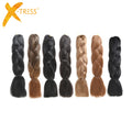 X-TRESS Wholesale Price 24" Braiding Hair Extensions Box Braids High Temperature Fiber Crochet Twist Jumbo Braid for Black Women MegaBDM