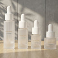 10ml Small Sample Clear Frosted Thick Cylinder Glass Dropper Bottle with Screw Cap for Serum Cuticle Oil Eye Cream