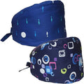 Working Caps with Button and Sweatband Adjustable Working Hats Elastic Scrub Hats Nurse Scrub Cap Nurse Hats for Women