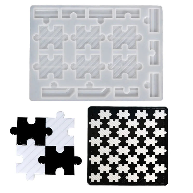 Early Riser DIY Chess Puzzle Silicone Mold Chess and Card Party Leisure Puzzle Board Game Best Selling Toys Mouldings