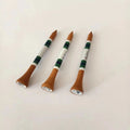 Custom Bamboo Wood Golf Tees with Logo Striped Design 70mm Regular Size OEM Available Free Sample MOQ 10000PCS