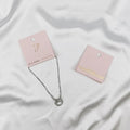 Elegant Small Pink Necklace Holder Card Fold Display Jewelry Container