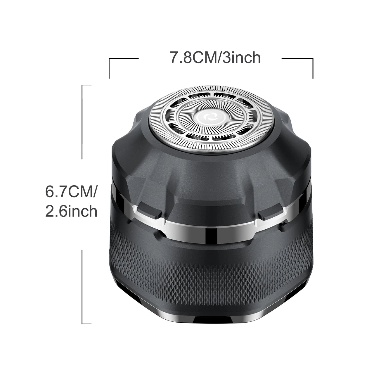 Men's Waterproof Cordless Bald Head Rotary Electric Shaver Rechargeable Portable Electric Shaver Household Travel Shaver