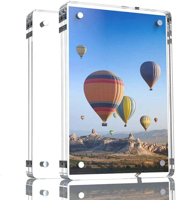 Wholesale Acrylic Picture Frames Double Sided Photo Frames With Magnetic 5*7 Clear Crystal Display Frame