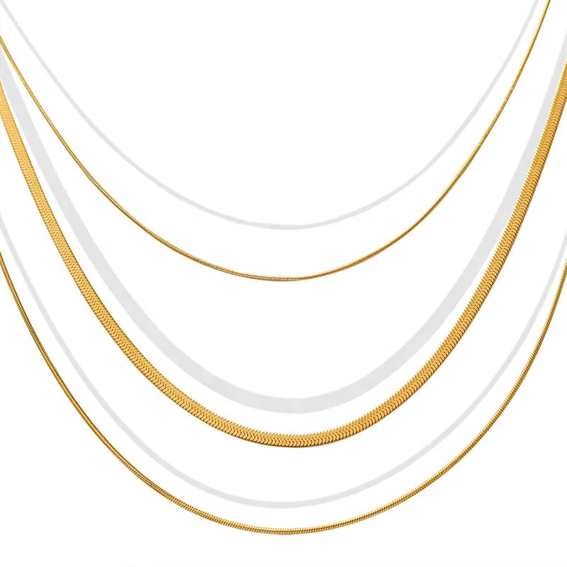 Trendy Ins Cold Style Razor Blade Clavicle Chain Light Luxury 3-Layer Stacked Necklace for Women Wholesale Customizable