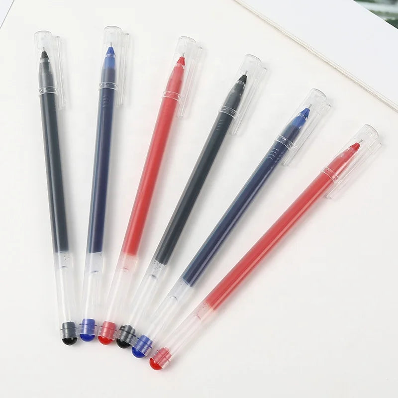Business Signature Pen Office Student Examination Gel Pen Red Blue Black 0.5mm Customized Plastic Pen