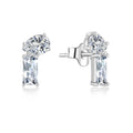 QX Custom Luxury  Fine Jewelry 925 Sterling Silver Cubic Zirconia Wedding Engagement Party Classic Little Women Stud Earrings