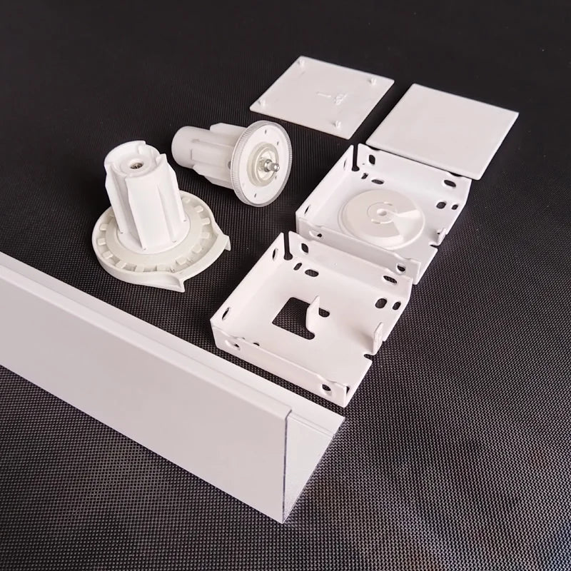 Window Roller Blind Shade System Clutch Component Bracket Kit Part Top 3 Inch L Shape Cassette Valance Snap Square Cover Fascia