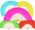 Handmade Folk Art Style Folding Fans with Silk Coverings and Bamboo Handle 33cm*68cm Wedding Parties & Events Use