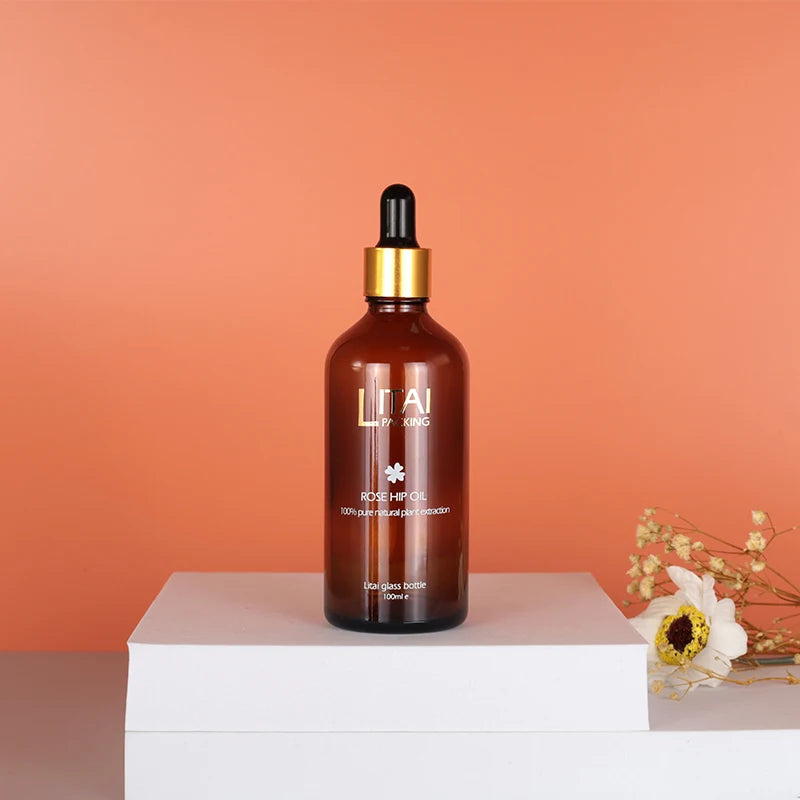 Amber Essential Oil Bottle Glass Dropper Bottles 30ml Empty 10ml Dropper Bottle for Oil Perfume 100ml 50ml