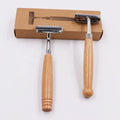 Stainless Steel Double Edge Shaving Razor Disposable Safety Shaving Razor Wooden Handle Bamboo Safety Razor