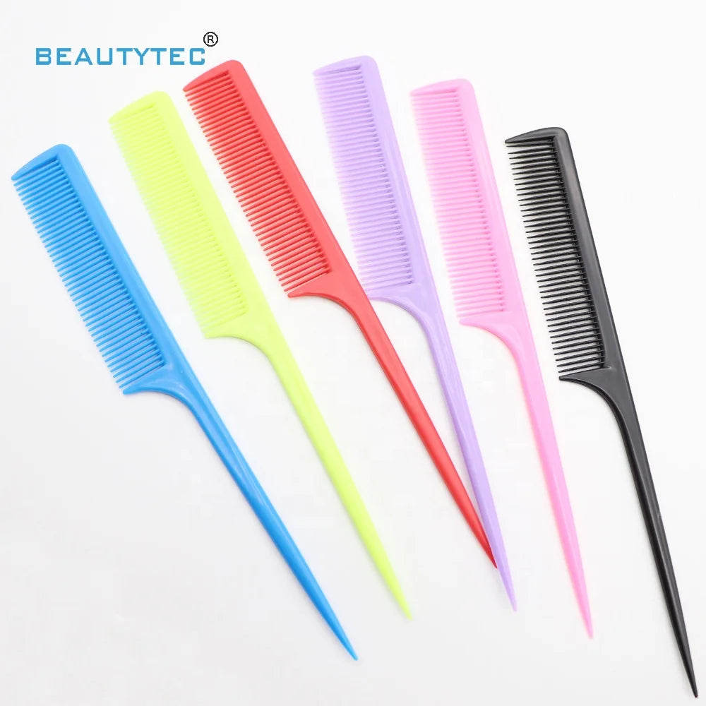 Professional Black Styling Comb Fiber Anti Static and Heat Resistant Tail Comb Fine-tooth Hair Dressing Comb MegaBDM