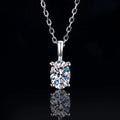 Simple Temperament Oval Pigeon Egg Oval Cut D Color 1CT GRA Moissanite Pendant S925 Sterling Silver Necklace for Women Gift