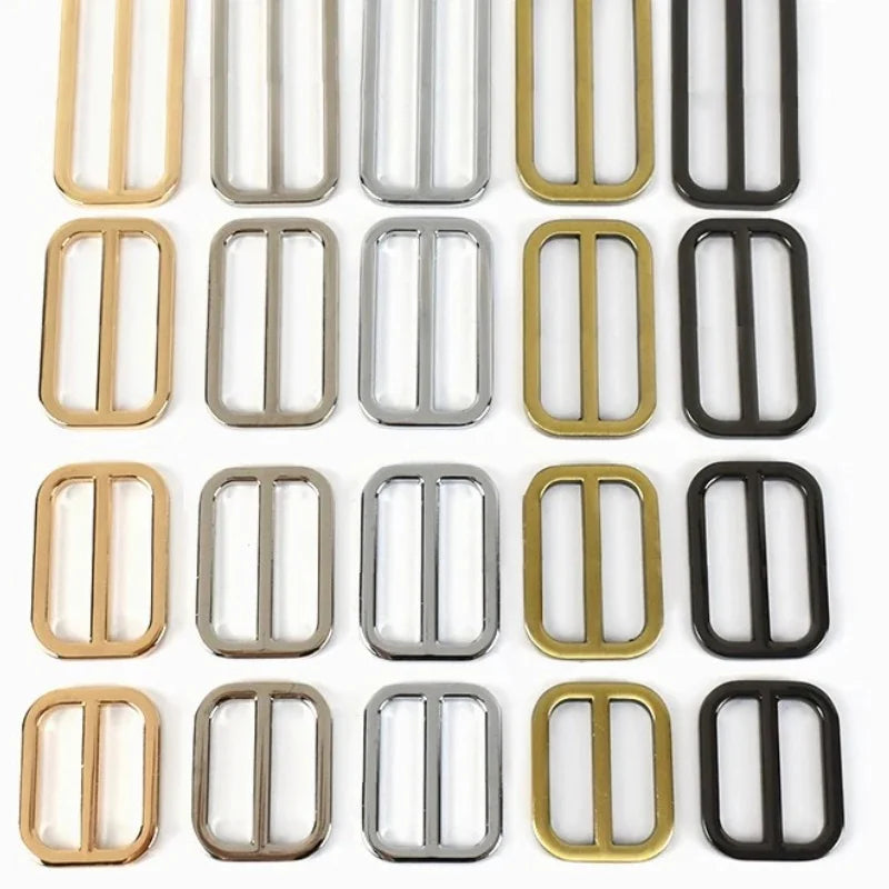 Deepeel BF675 25mm DIY Hardware Accessories Bag Strap Clasp Slider Tri-glide Adjuster Hooks Belt Buckles Metal Ring Buckle