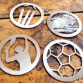 Custom Laser Cutting Round Shape Personalised Metal Drink Coasters Blank