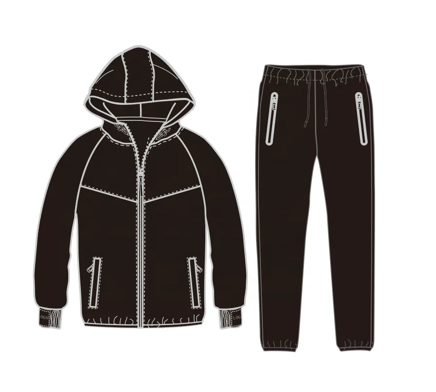 Customized High-quality Men's and Women's Sauna Sportswear Boxing Suit Fast Fat Burning Sweat Hooded Pullover Sports Two-piece