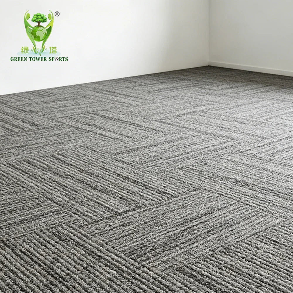 Textile Pattern LVT Flooring Dryback Anti-Slip PVC Vinyl Tiles for High Traffic Office & Exhibition Hall MegaBDM