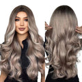 Manufacturer Ombre Brown to Blonde Synthetic Wigs Long Wavy Hair Wigs for Black Women Natural Wave Wigs