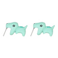 SC Hot Sale 3D Cartoon Piercing Earrings Fashion Polymer Clay Acrylic Animal Bite Stud Earrings Cute Shark Dog Dinosaur Earrings